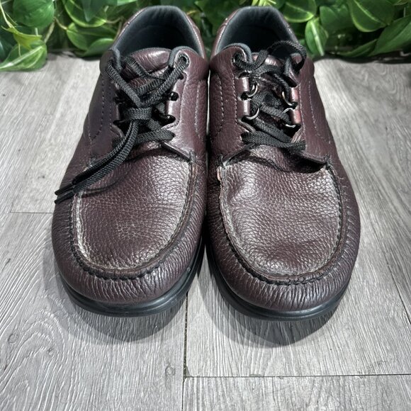 Men SAS Sz 10 wide Cordovan Burgundy Leather Bout Time Lace-up Comfort Shoe main image 6